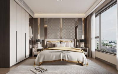 现代家居卧室3D模型下载